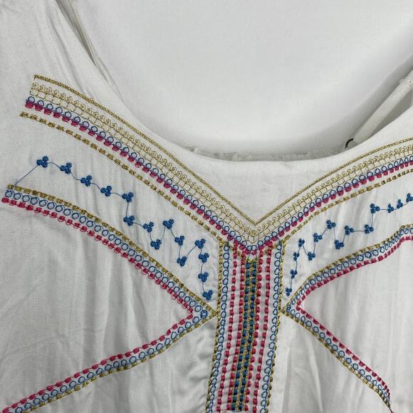 LF Native Rose Elsa Cream Woven Embroidered Tank Top Women's Size 8 NWT - Picture 3 of 7